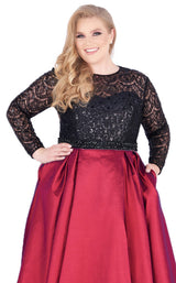 Mac Duggal Fabulouss 77473F Burgundy