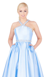 Mac Duggal 77498H Powder Blue