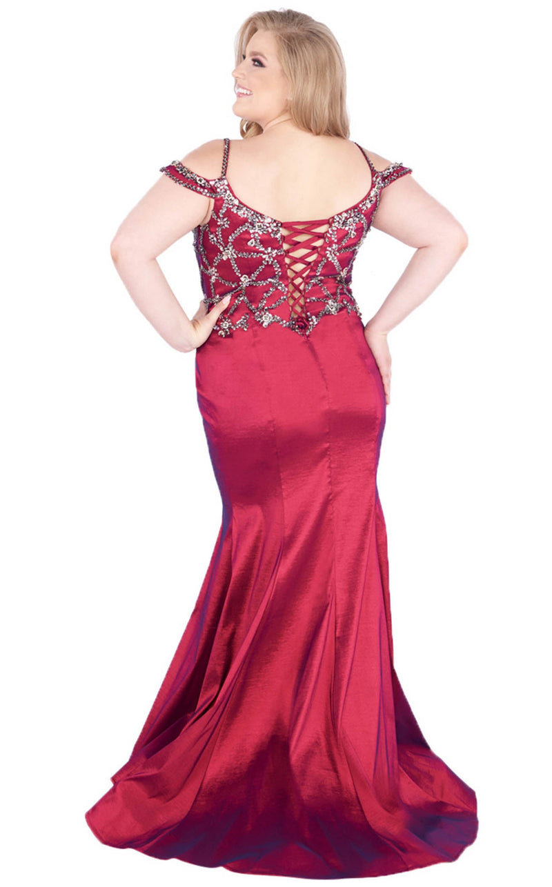 Mac Duggal Fabulouss 77538F Cranberry