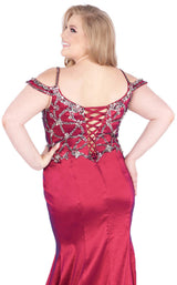 Mac Duggal Fabulouss 77538F Cranberry