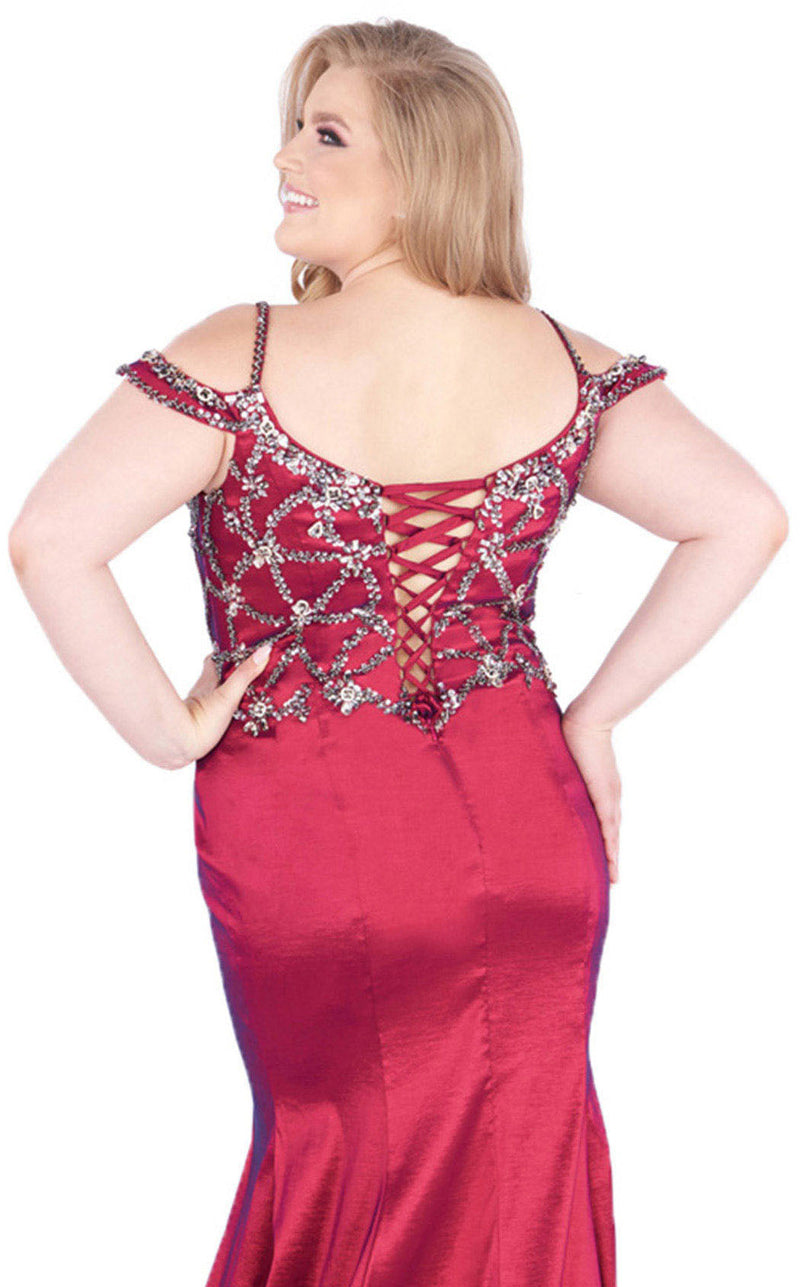 Mac Duggal Fabulouss 77538F Cranberry