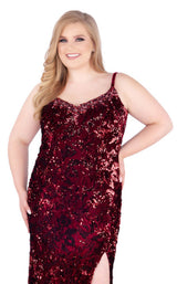 Mac Duggal Fabulouss 77562F Burgundy