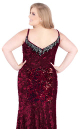 Mac Duggal Fabulouss 77562F Burgundy