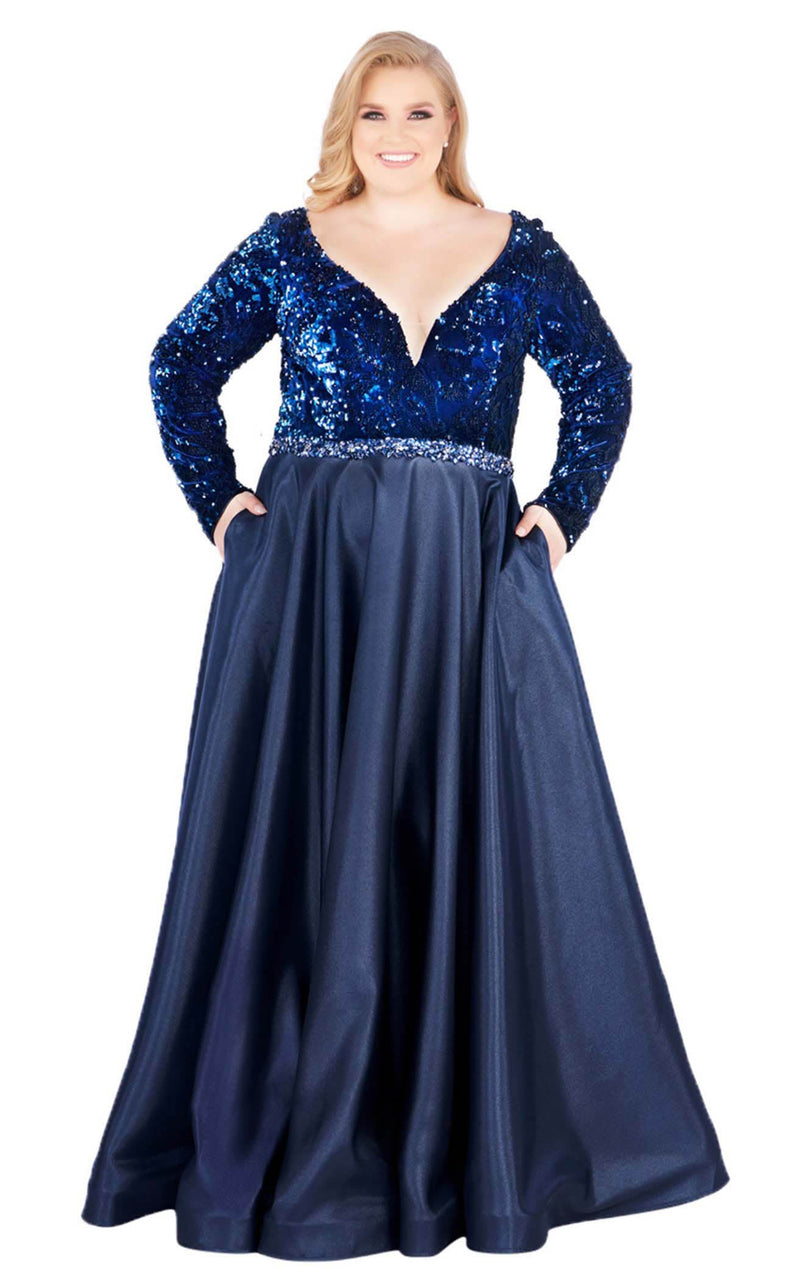 Mac Duggal Fabulouss 77565F Midnight Blue