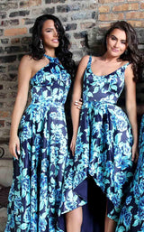 Rachel Allan 7572 Navy/Aqua