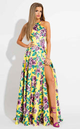 Rachel Allan 7572 Yellow/Lilac