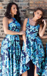 Rachel Allan 7572 Navy/Aqua