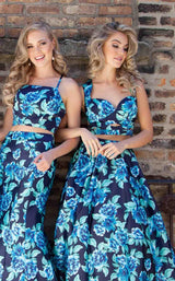 Rachel Allan 7572 Navy/Aqua