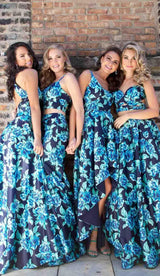 Rachel Allan 7572 Navy/Aqua