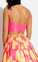 Rachel Allan 7620 Fuchsia/Yellow
