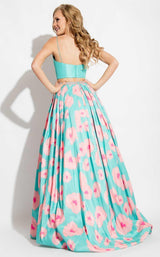 Rachel Allan 7620 Aqua/Coral