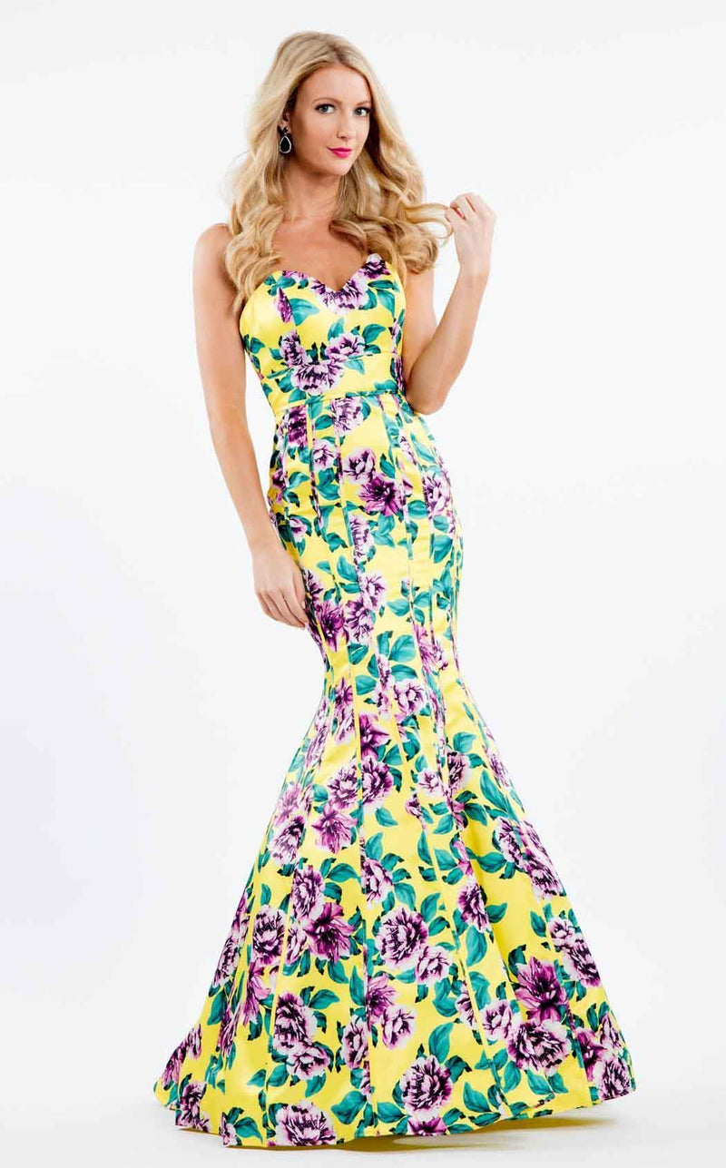 Rachel Allan 7636 Yellow/Lilac