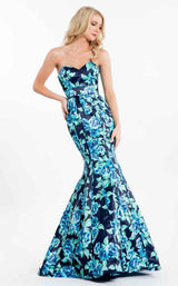 Rachel Allan 7636 Navy/Aqua