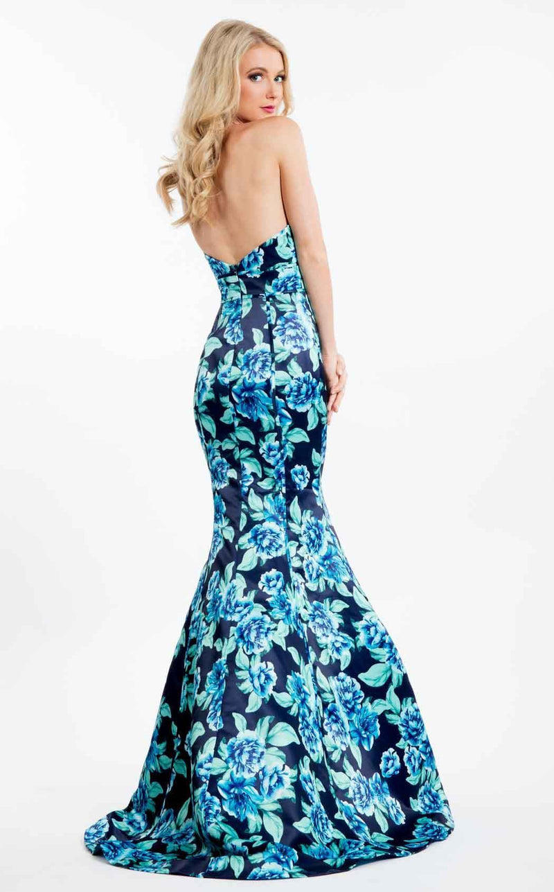 Rachel Allan 7636 Navy/Aqua