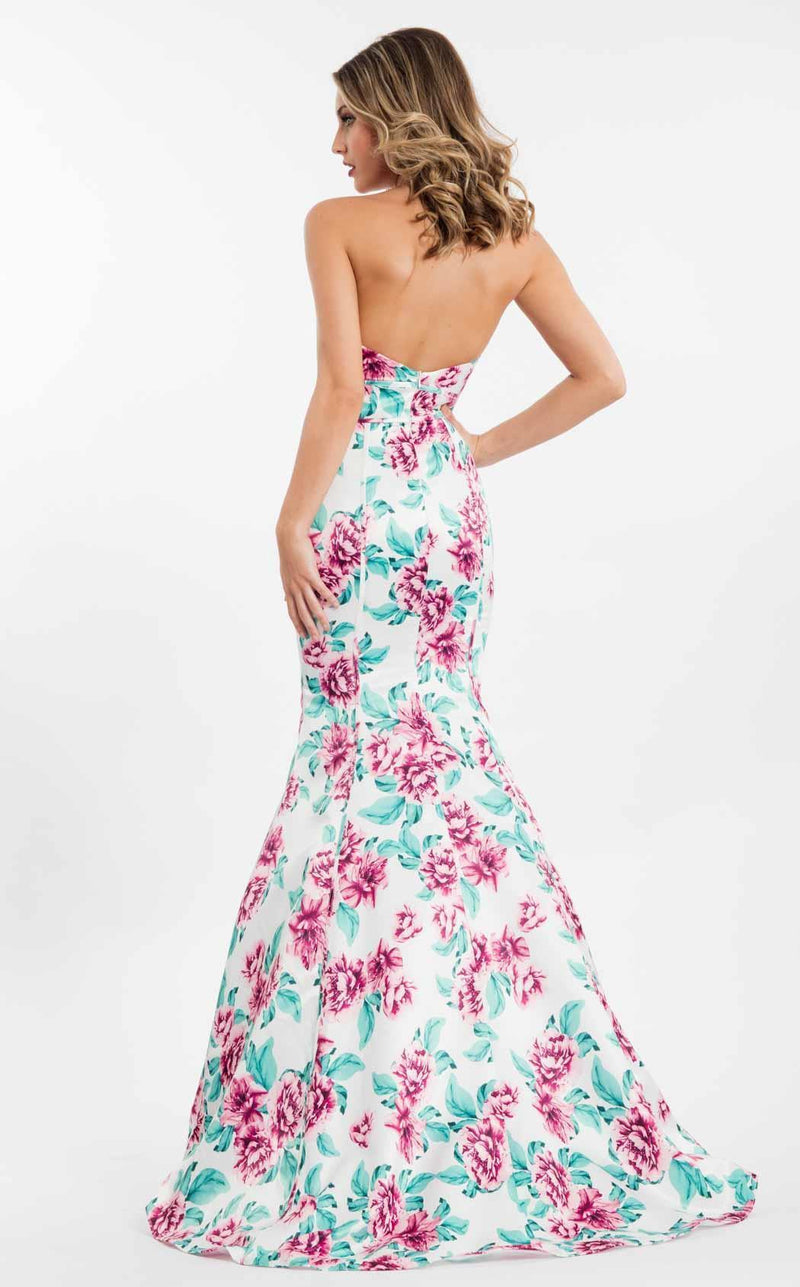 Rachel Allan 7636 White/Pink