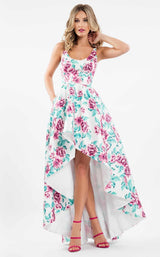 Rachel Allan 7702 White/Pink