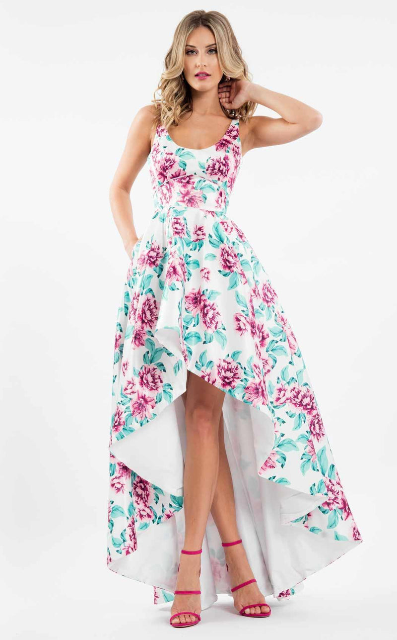 Rachel Allan 7702 White/Pink