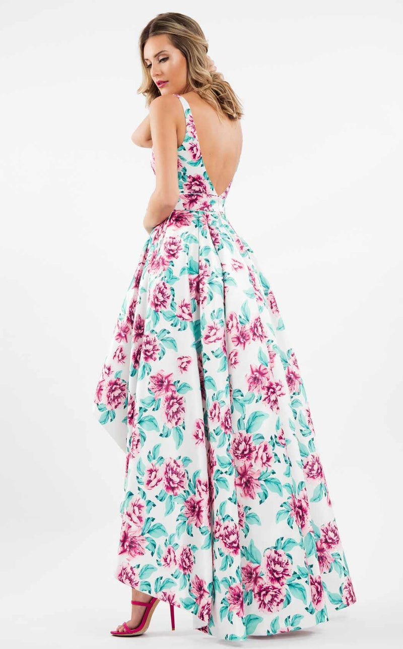 Rachel Allan 7702 White/Pink