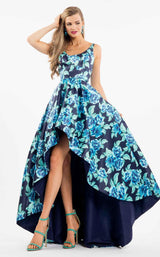 Rachel Allan 7702 Navy/Aqua