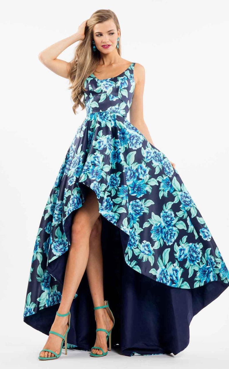 Rachel Allan 7702 Navy/Aqua