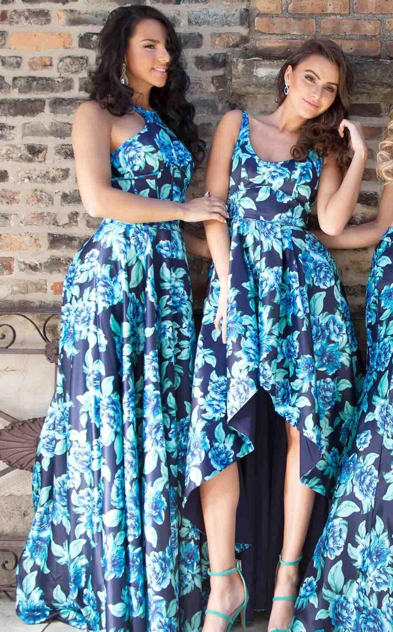 Rachel Allan 7702 Navy/Aqua