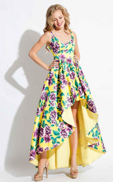 Rachel Allan 7702 Yellow/Lilac