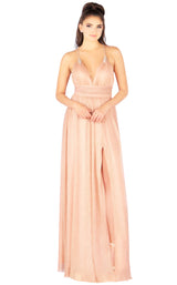 Mac Duggal 77636L Rose Gold