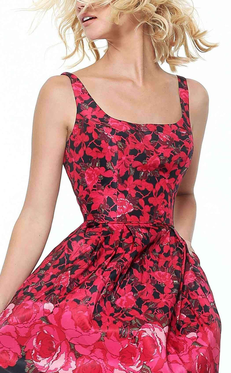 Sherri Hill 50933 Black/Red Print