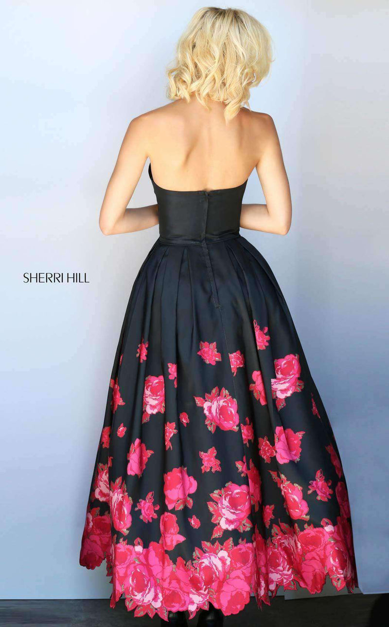 Sherri Hill 51056 Black/Red Print