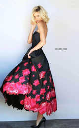 Sherri Hill 51056 Black/Red Print