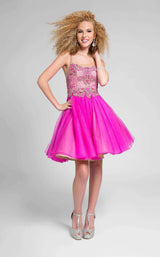 Terani 1711P2691 Fuchsia/Nude