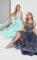 Terani 1711P2692 Aqua/Nude