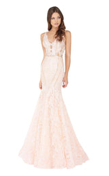 Mac Duggal 79158D Peach-Sorbet