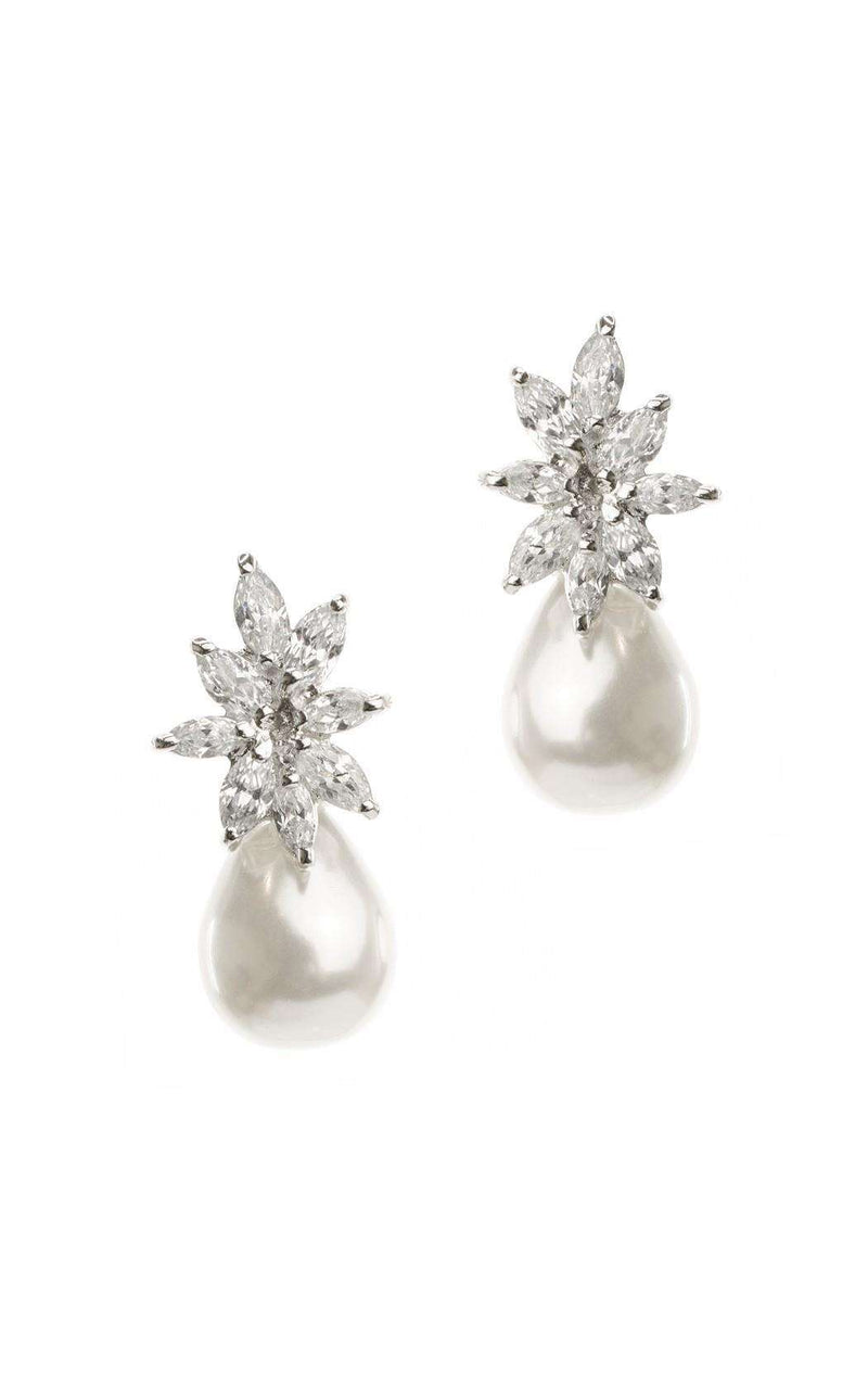 CZ by Kenneth Jay Lane KE019 White/Silver