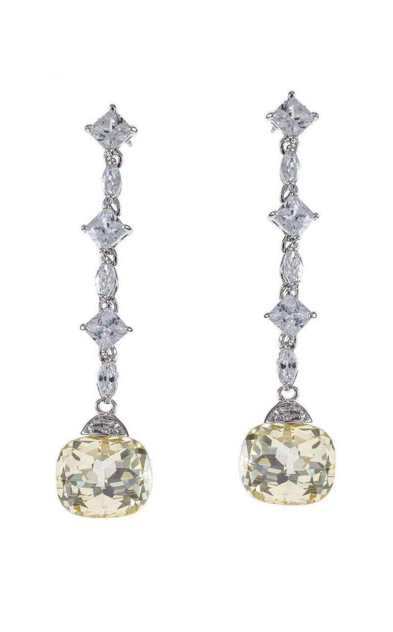 CZ by Kenneth Jay Lane KE1503 Yellow/Silver