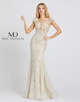 Mac Duggal 79268M Ivory/Nude