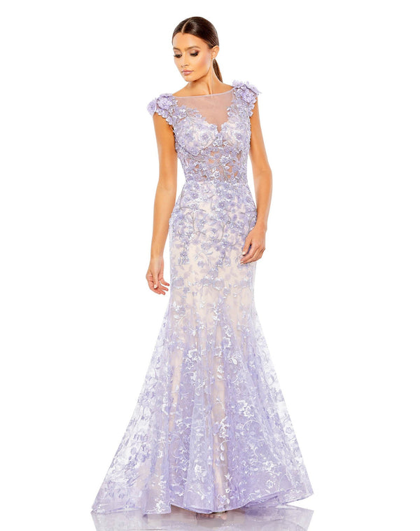 Mac Duggal 79357 Lilac/Nude