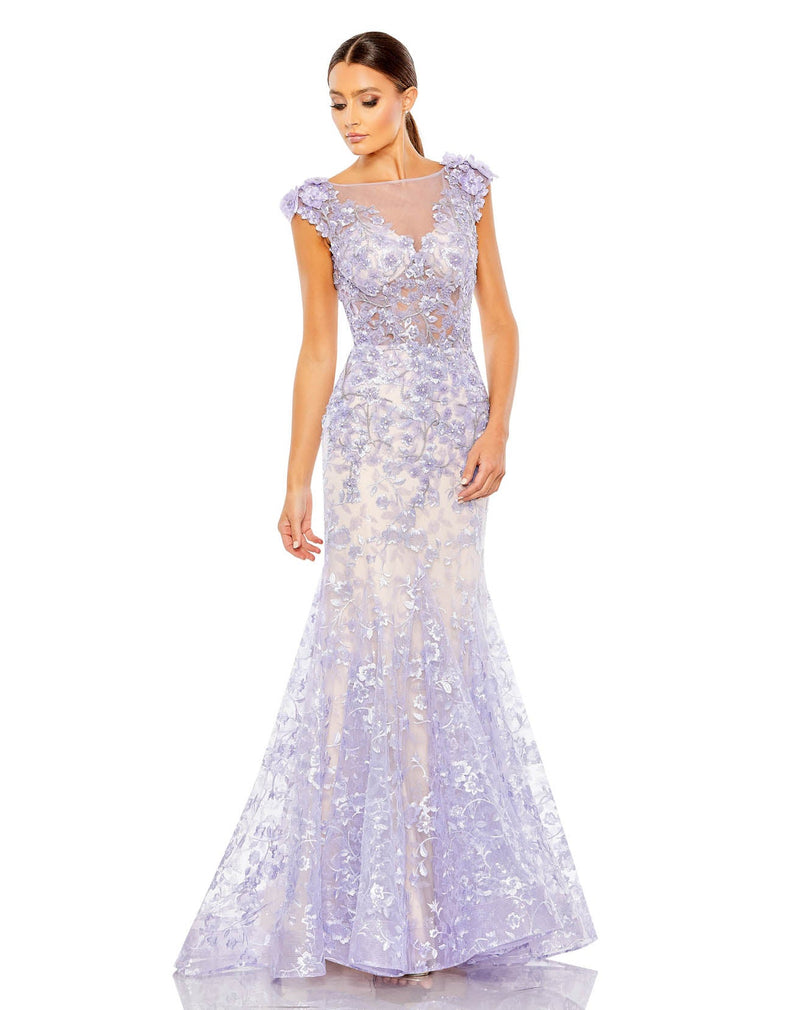 Mac Duggal 79357 Lilac/Nude