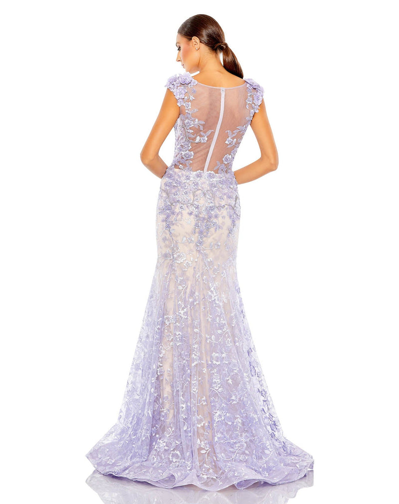 Mac Duggal 79357 Lilac/Nude