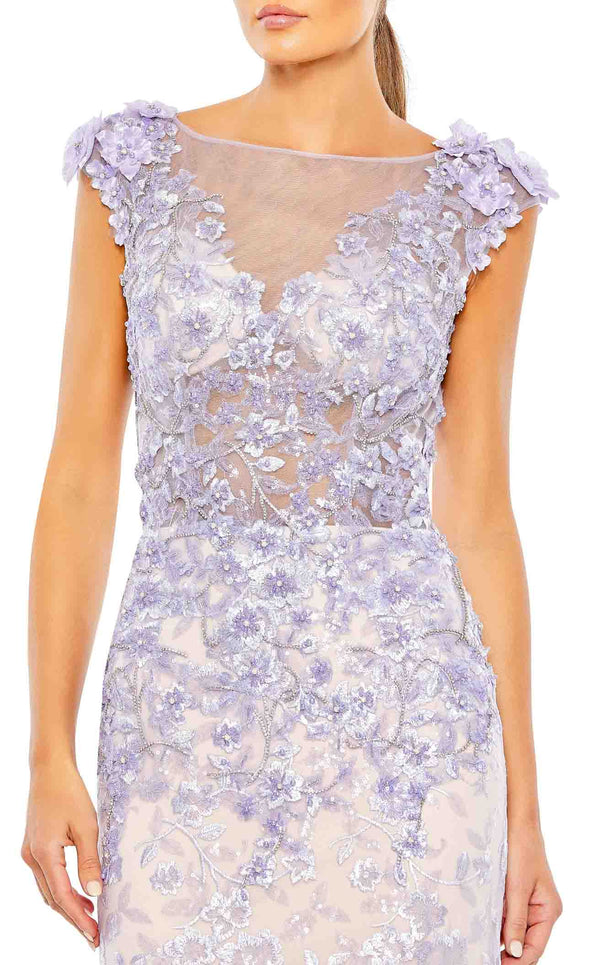 Mac Duggal 79357 Lilac/Nude