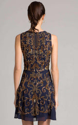 Lara 33258 Navy/Gold