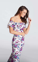 Ellie Wilde EW21755 Ivory Multi