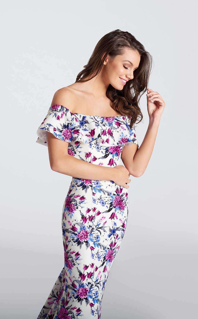 Ellie Wilde EW21755 Ivory Multi