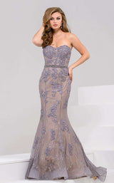 Jovani 33261 Gun Metal/Nude