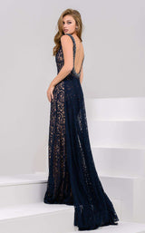 Jovani 36096 Navy/Nude