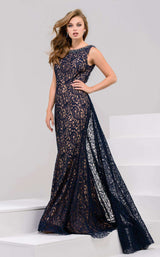 Jovani 36096 Navy/Nude