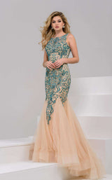 Jovani 36523 Nude/Green