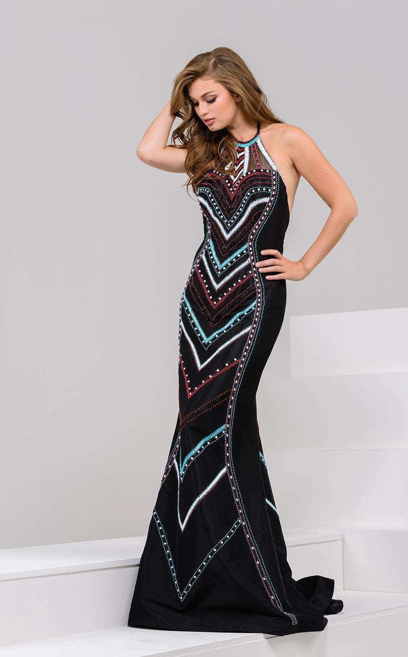 Jovani 36670 Black Multi