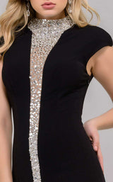 Jovani 39374 Black/Silver