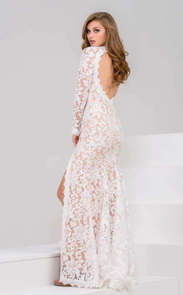 Jovani 47714 White/Nude